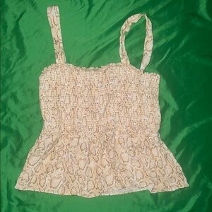 Tart Women's Snake Print Peplum Top size XS